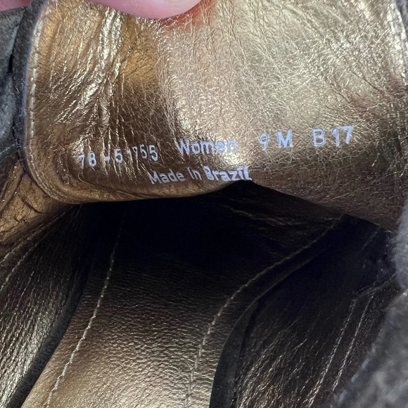 JOHNSON & MURPHY Alayna Chukka Green Suede Lace Up Block Heeled Ankle Bootie 9 - Picture 7 of 7